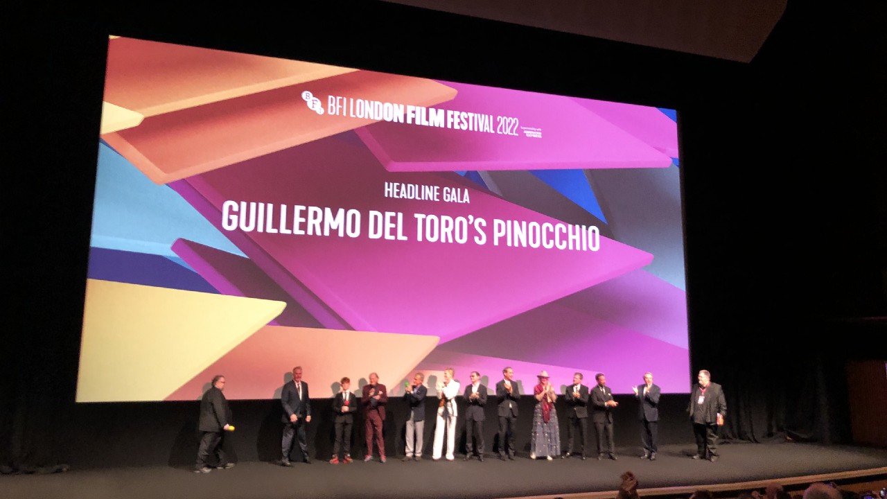 Guillermo del Toro and the cast and crew of Pinocchio at the London Film Festival World Premiere (2022)